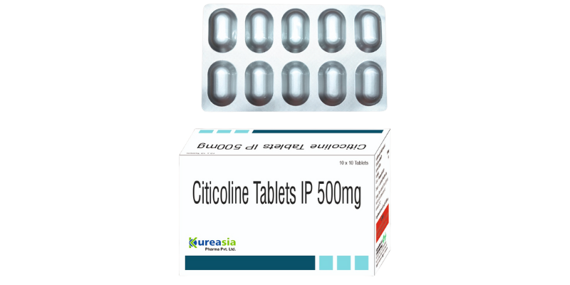 Citicoline 500 mg tablets by KureAsia Pharma – WHO-GMP certified third-party and contract manufacturing pharma company