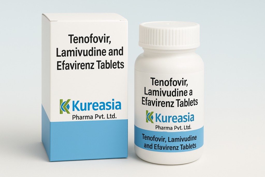 Tenofovir, Lamivudine and Efavirenz Tablets – Bulk, contract & 3rd party manufacturing with export to Nigeria, Iraq, Africa & Middle East – Kureasia Pharma