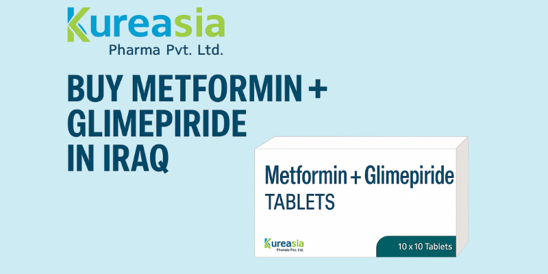 Buy Metformin + Glimepiride Tablets in Iraq from Kureasia Pharma with WHO-GMP quality diabetic medicine supply.