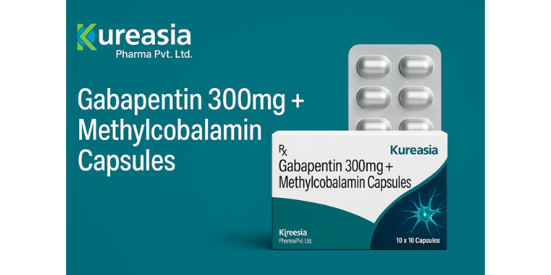Gabapentin 300mg + Methylcobalamin Capsule Exporter by Kureasia Pharma for Iraq, Nigeria, etc. – Third-party manufacturing, contract manufacturing, and bulk supply.