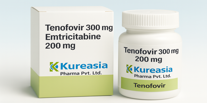 Tenofovir 300 mg & Emtricitabine 200 mg tablets by KureAsia Pharma – bulk, contract & third-party supply