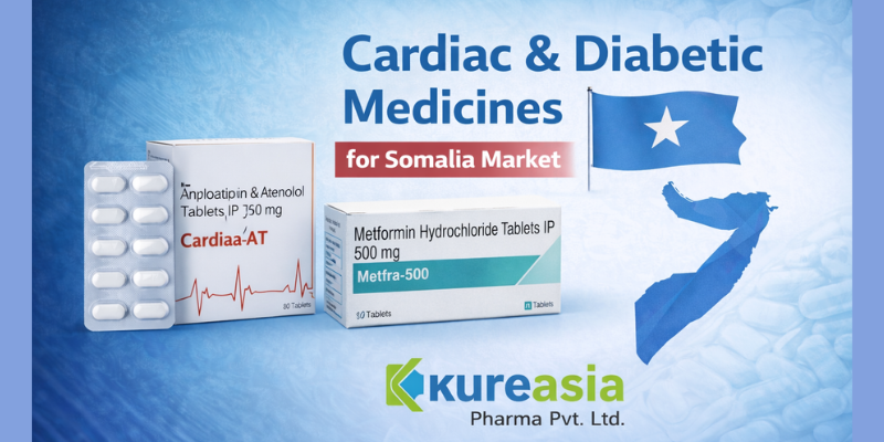 Cardiac and diabetic medicines supply for Somalia market by Kureasia Pharma