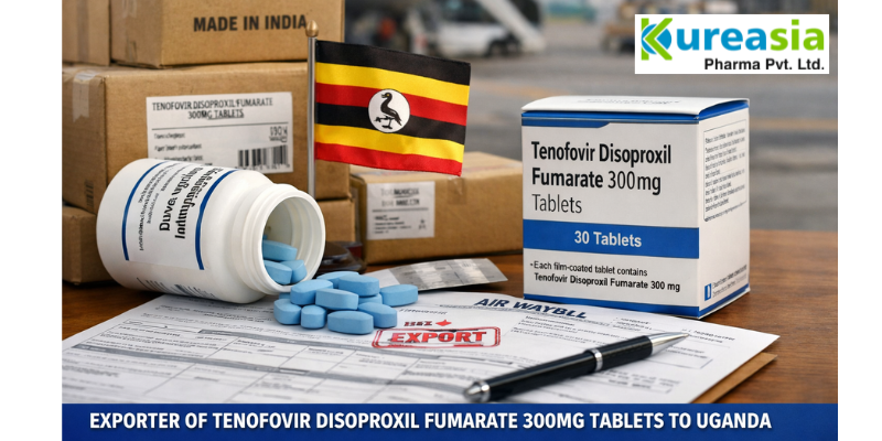 Tenofovir Disoproxil Fumarate 300mg tablets exporter to Uganda by Kureasia Pharma WHO GMP manufacturer