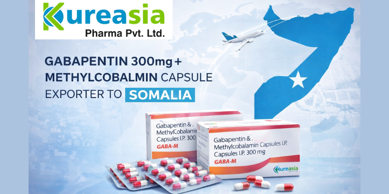 Gabapentin 300mg and Methylcobalamin capsule exporter to Somalia by Kureasia Pharma