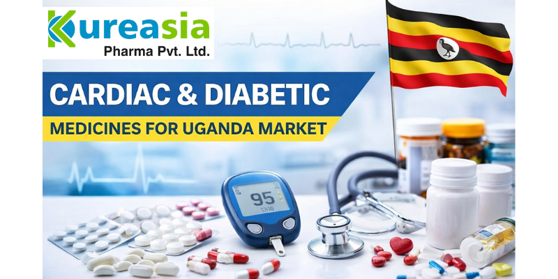 Cardiac and diabetic medicines for Uganda market by Kureasia Pharma WHO GMP certified manufacturer