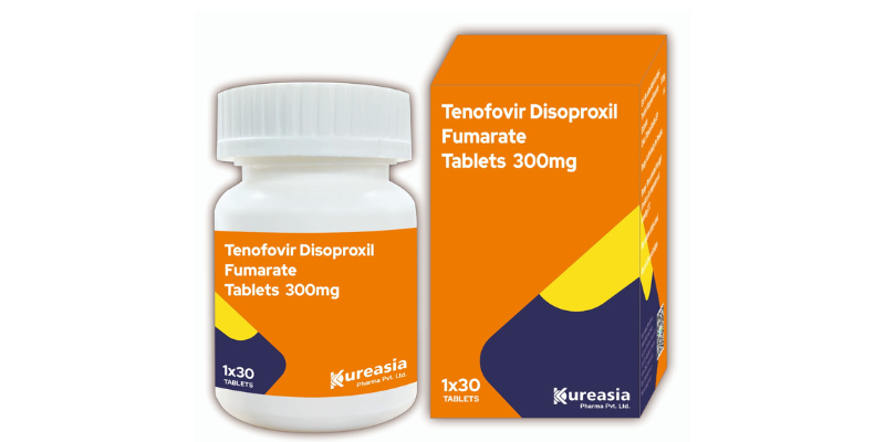 Tenofovir Disoproxil Fumarate 300mg Tablets by Kureasia Pharma for export to Djibouti