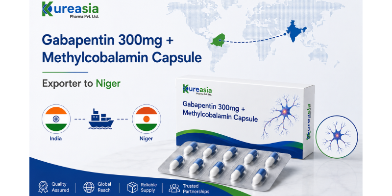 Gabapentin and Methylcobalamin capsules exporter to Niger by Kureasia Pharma