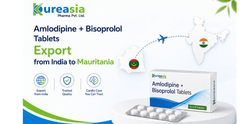 Amlodipine and Bisoprolol tablets export from India to Mauritania by Kureasia Pharma