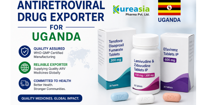 Antiretroviral drugs exporter Uganda by Kureasia Pharma