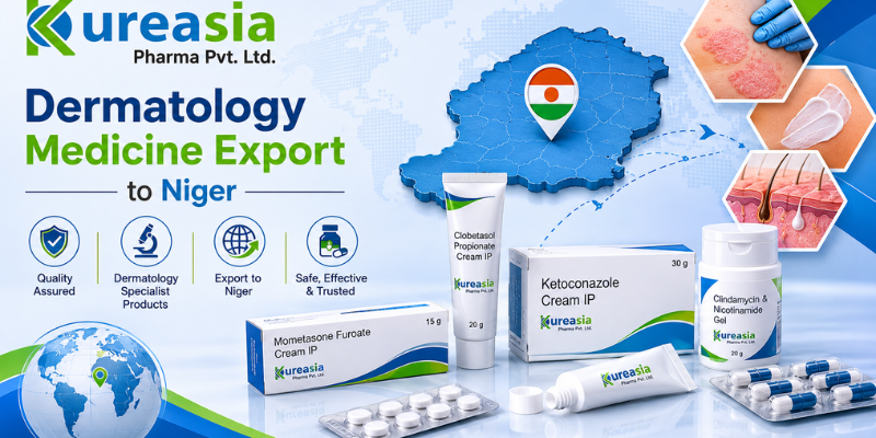 Dermatology Medicine Export to Niger by Kureasia Pharma – Indian Derma Products Exporter to Niger