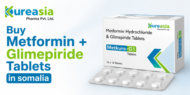 Metformin + Glimepiride Tablets manufacturer and exporter supplying diabetes medicines to Somalia